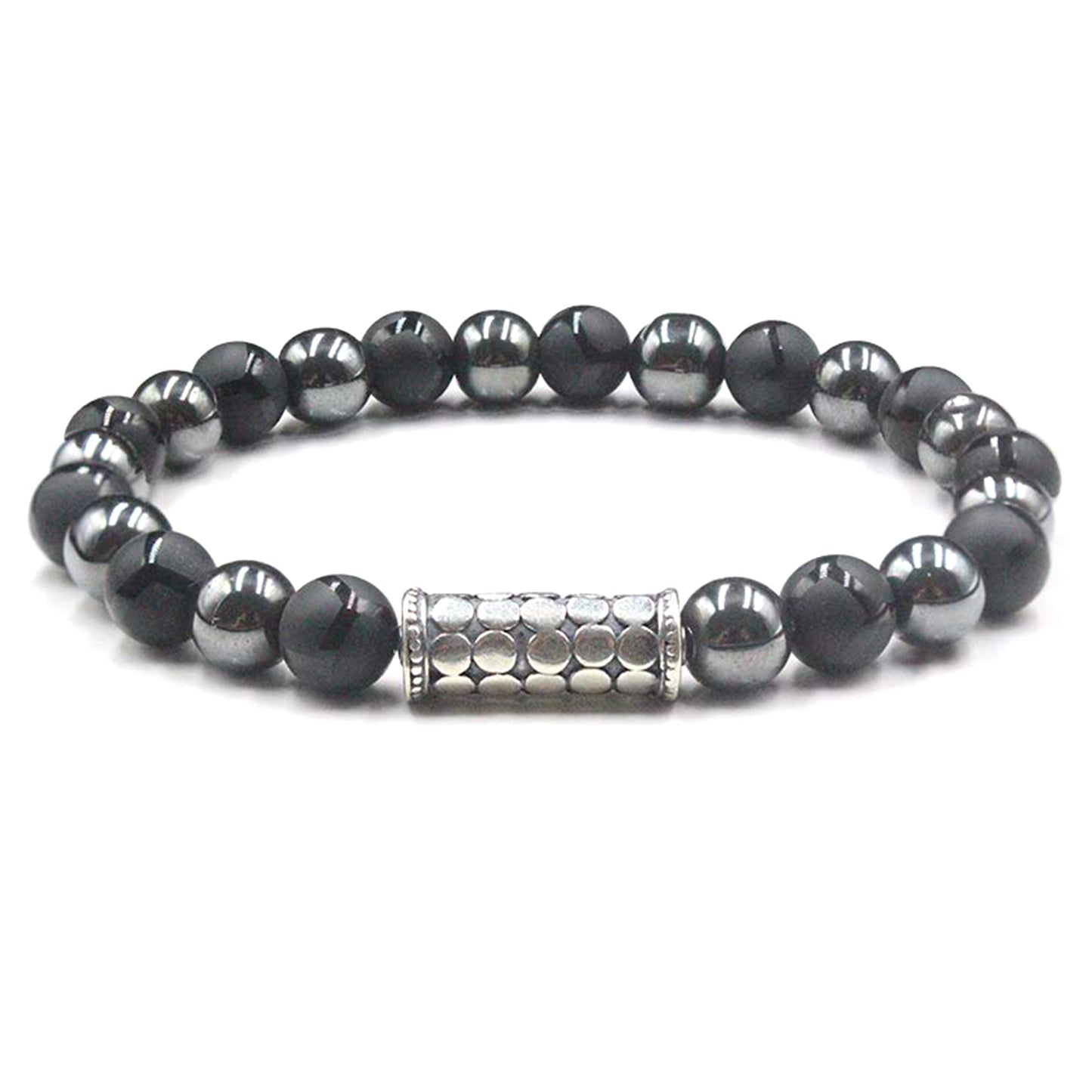 Mattschwarzer Onyx und Hämatit