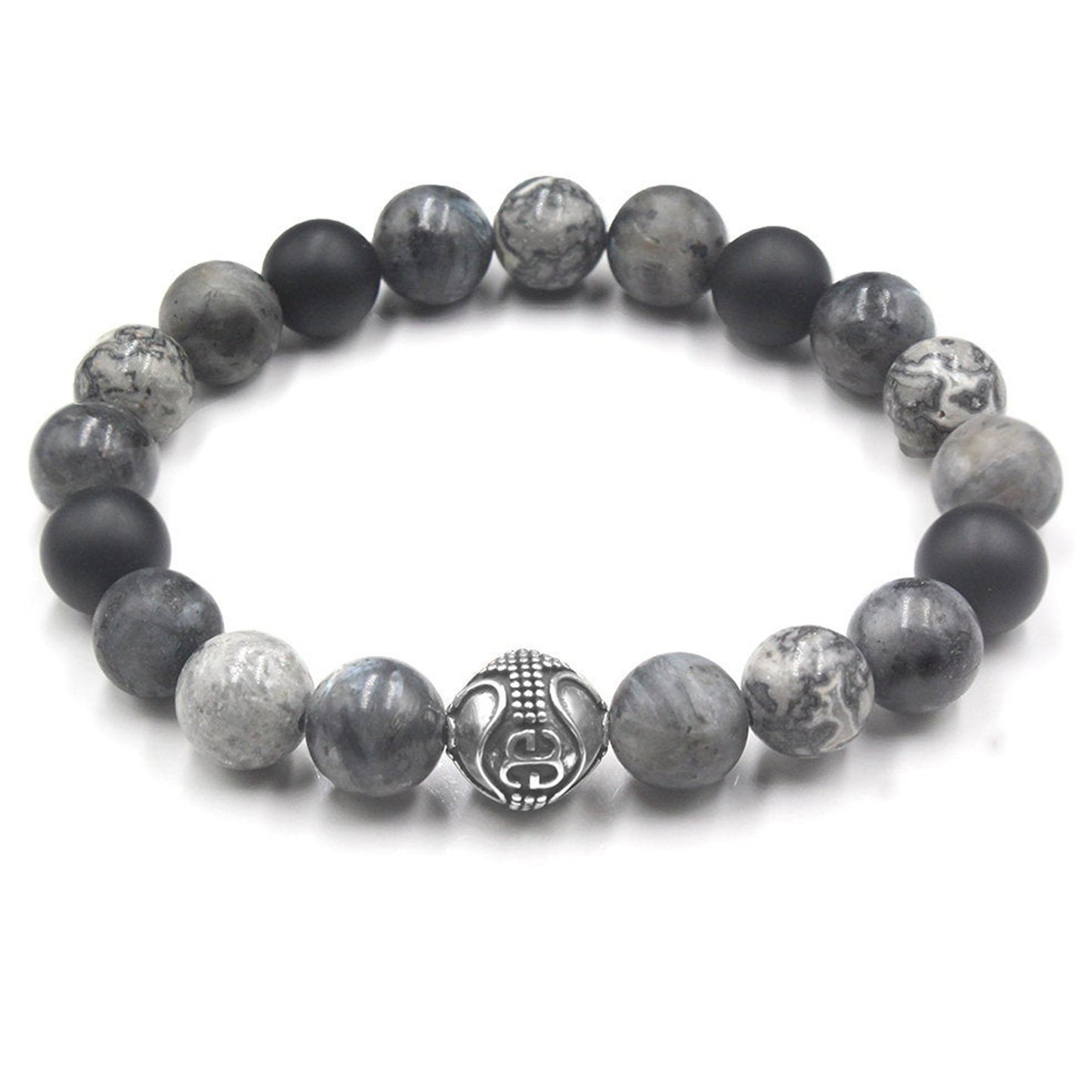 Onyx, Larvikite, and Grey Jasper