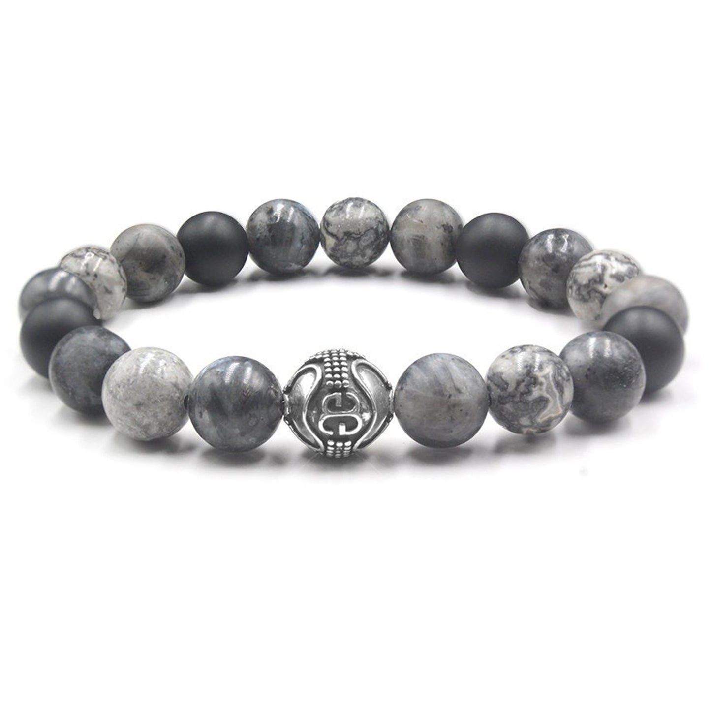 Onyx, Larvikite, and Grey Jasper
