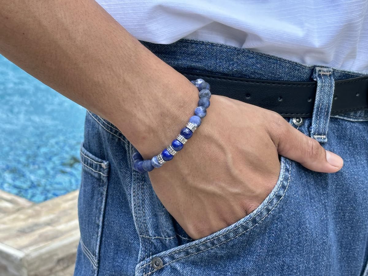 Matte Sodalite and Lapis Lazuli
