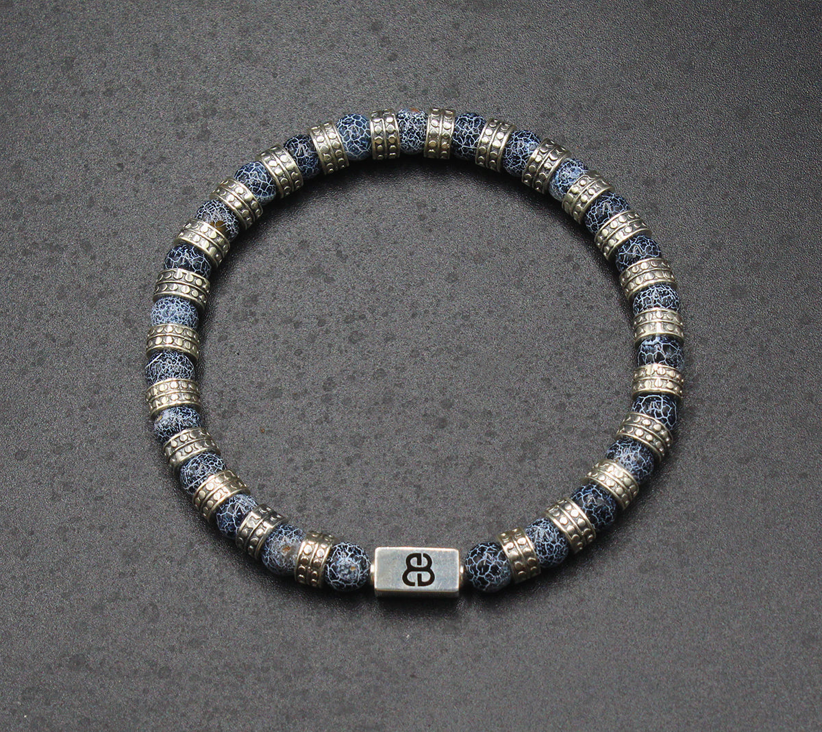 Blue Crackled Agate