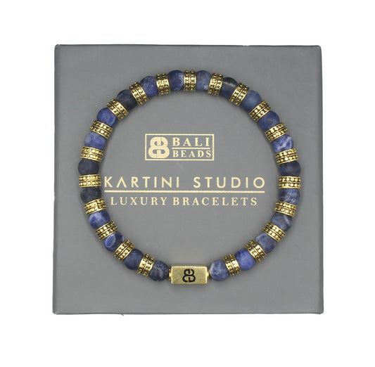 Matte Sodalite and Gold