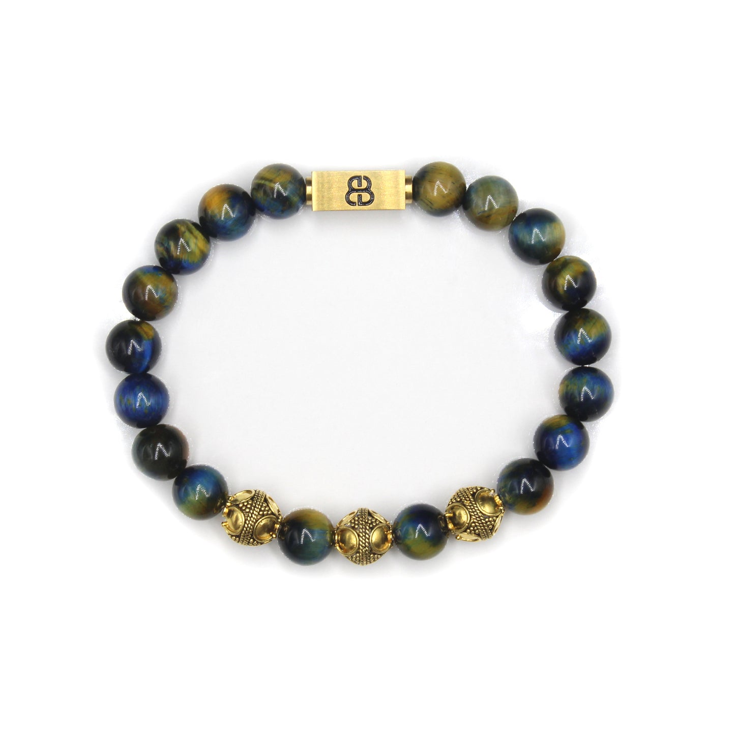 Natural Mixed Tiger's Eyes and Gold Beads