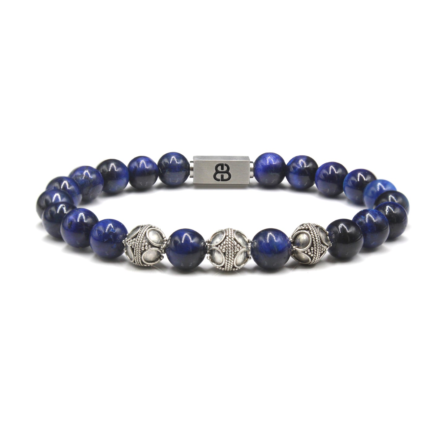 Blue Tiger's Eye and Silver