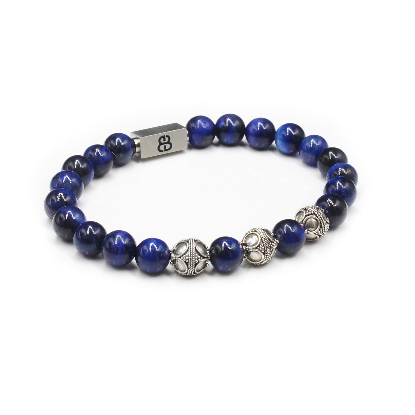 Blue Tiger's Eye and Silver