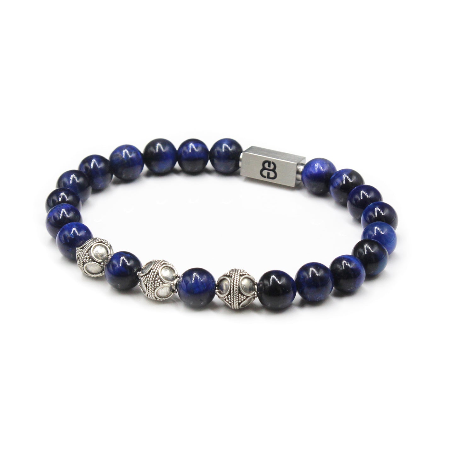 Blue Tiger's Eye and Silver