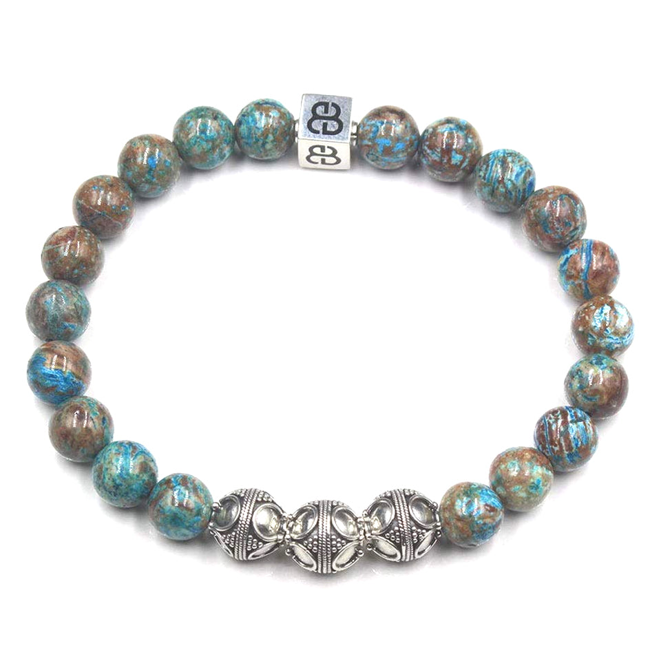 Blue Jasper and Silver