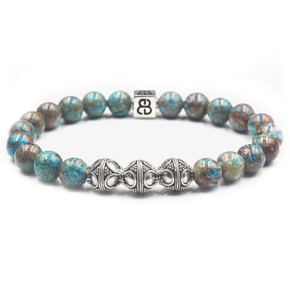 Blue Jasper and Silver