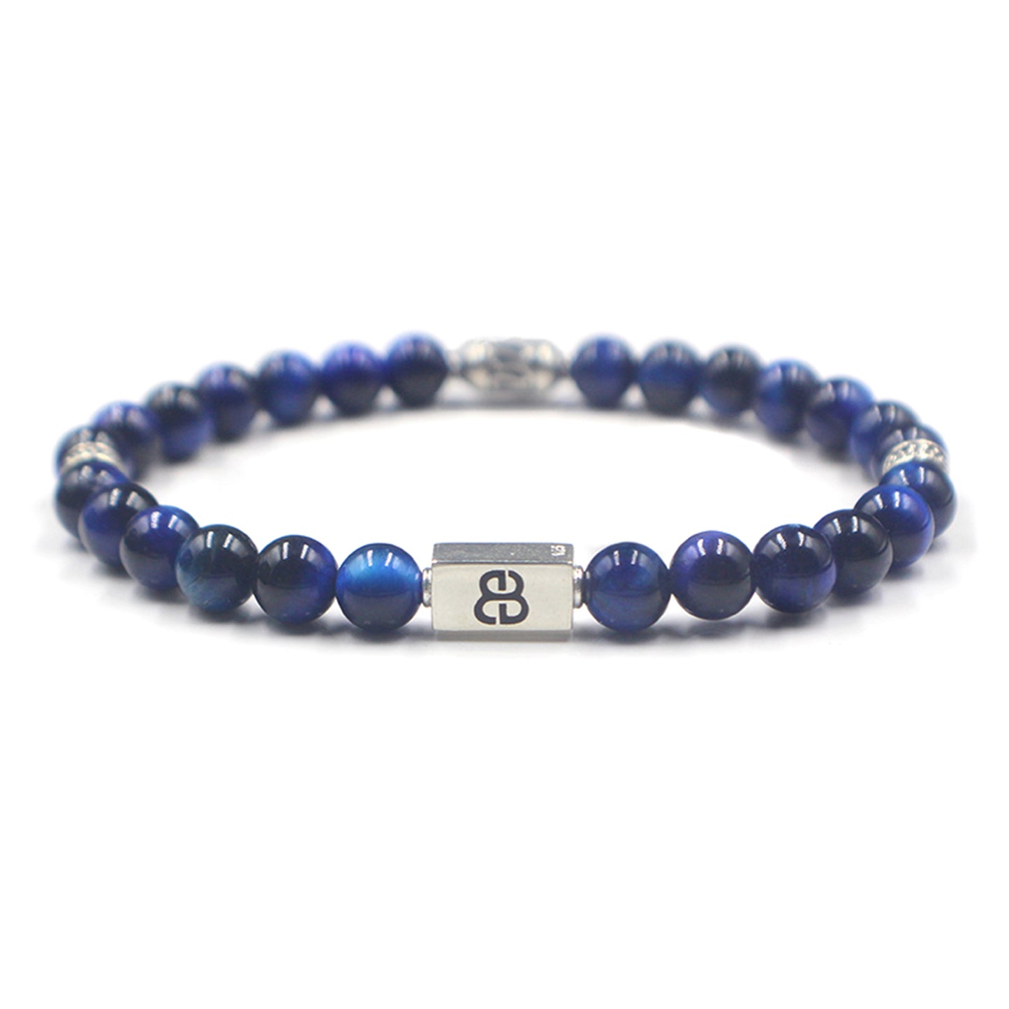 Blue Tiger's Eye and Silver