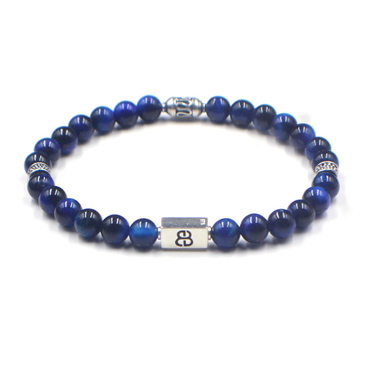 Blue Tiger's Eye and Silver