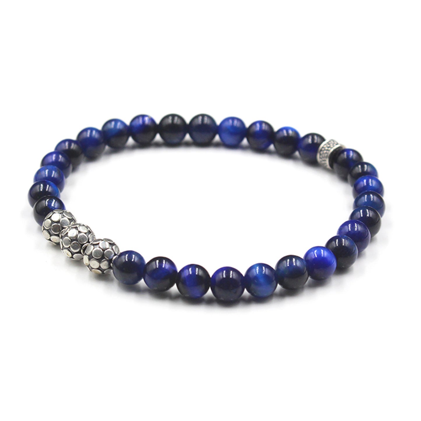 Blue Tiger's Eye and Sterling Silver