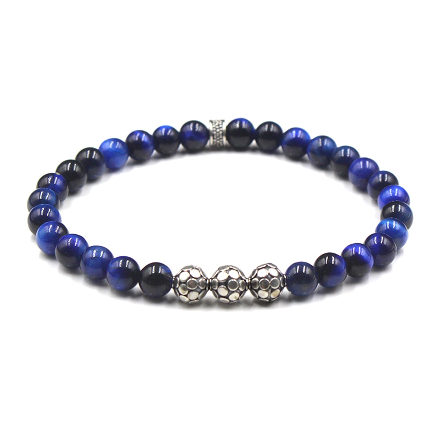 Blue Tiger's Eye and Sterling Silver