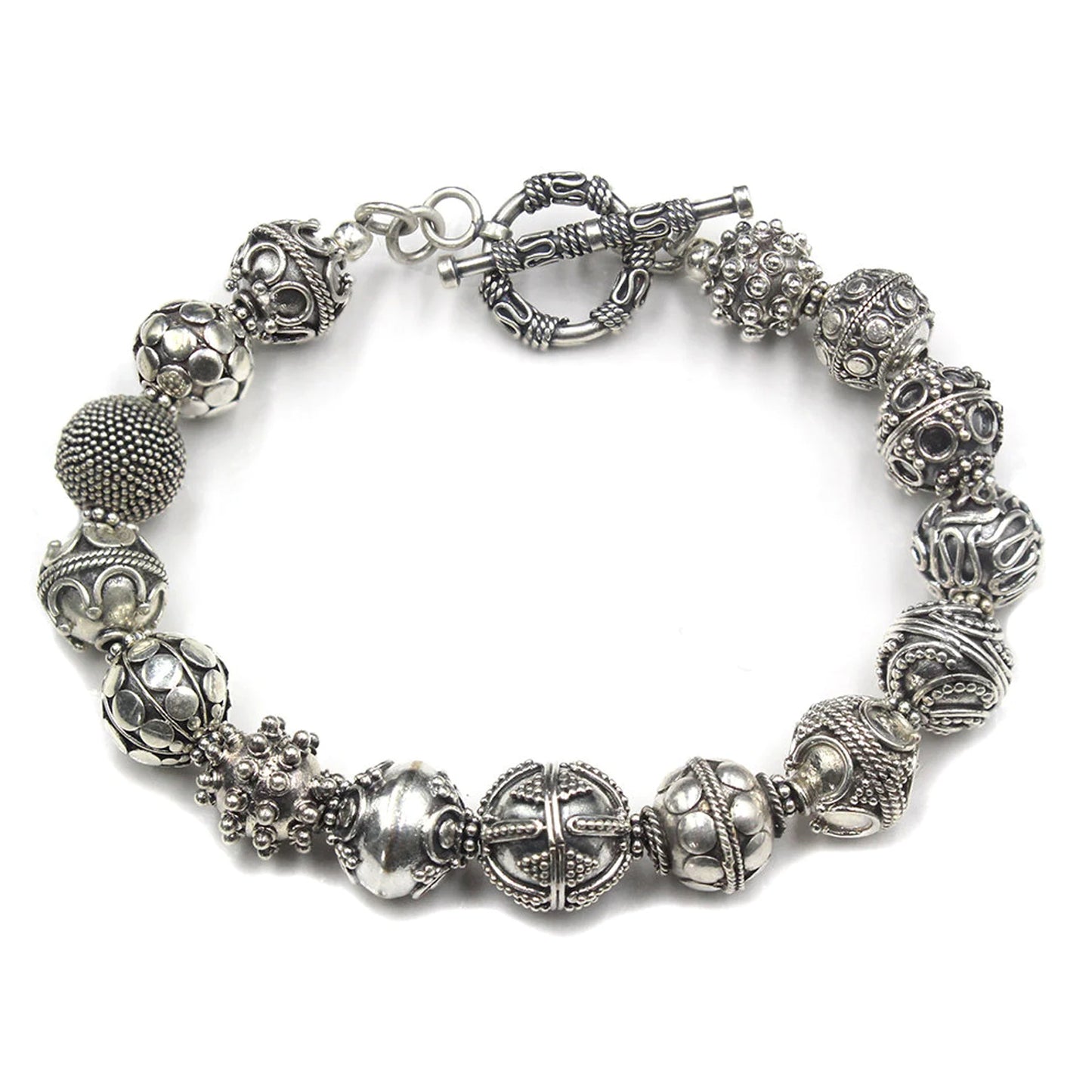Designer-Perlenarmband aus Sterlingsilber