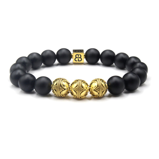 Matte Black Onyx and Gold