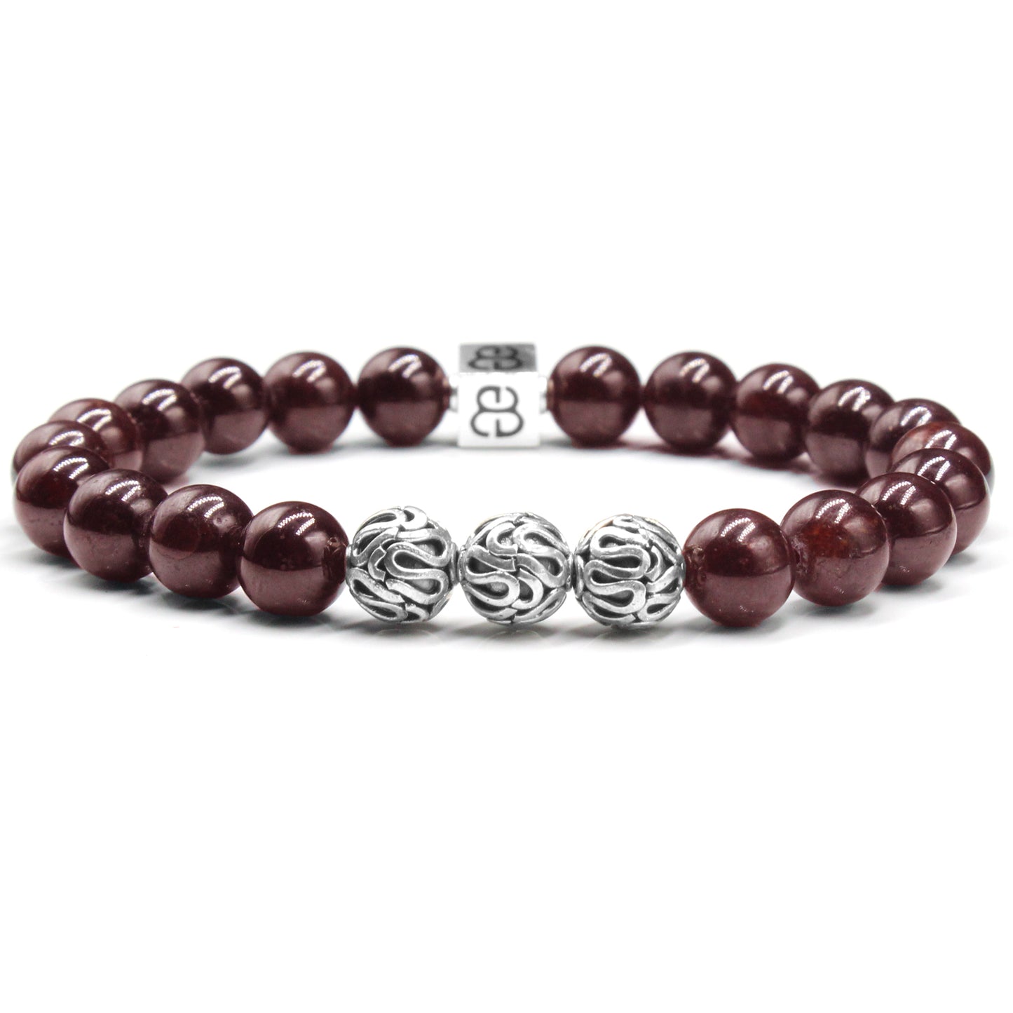 Granat und Sterling Silber