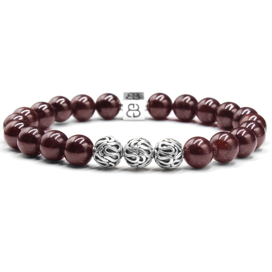 Granat und Sterling Silber