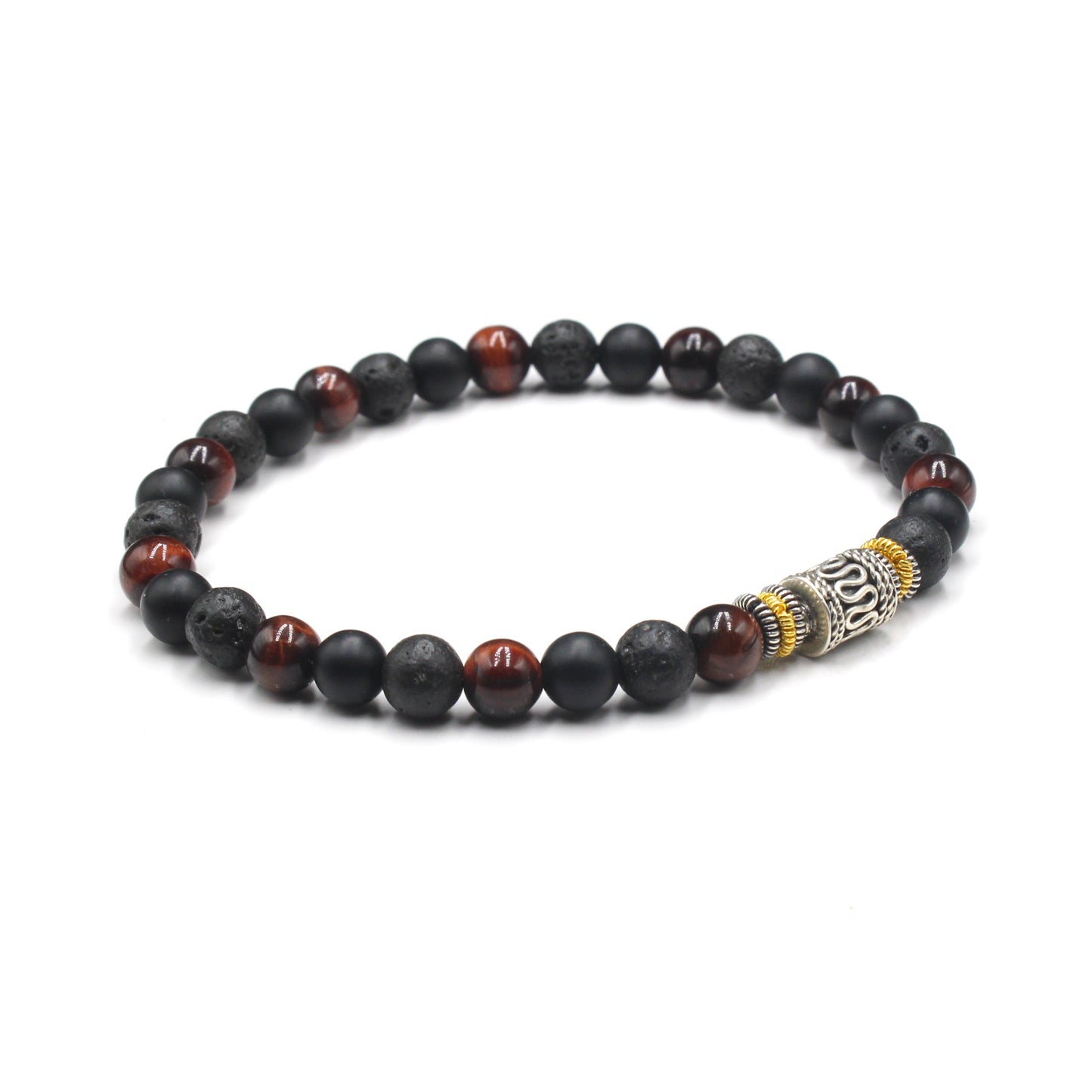 Rotes Tigerauge, Lava und Onyx