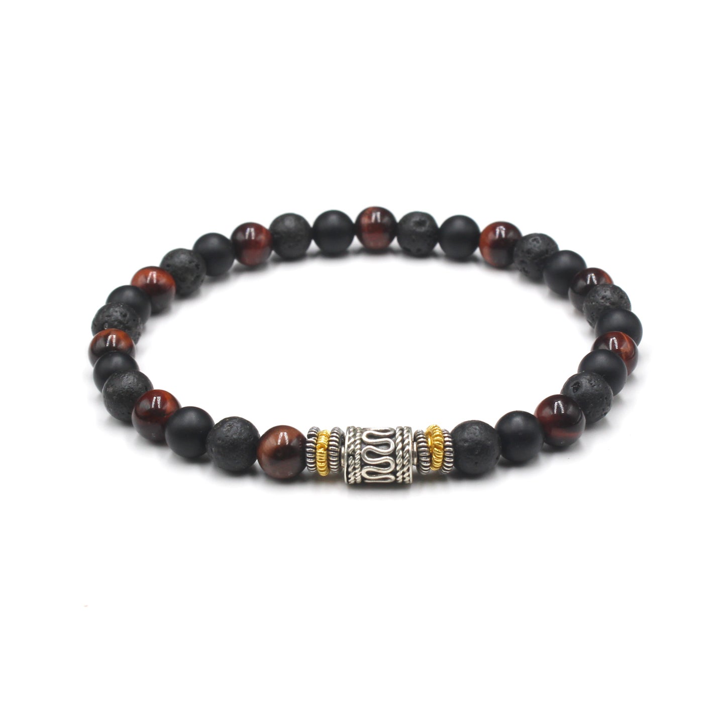 Rotes Tigerauge, Lava und Onyx