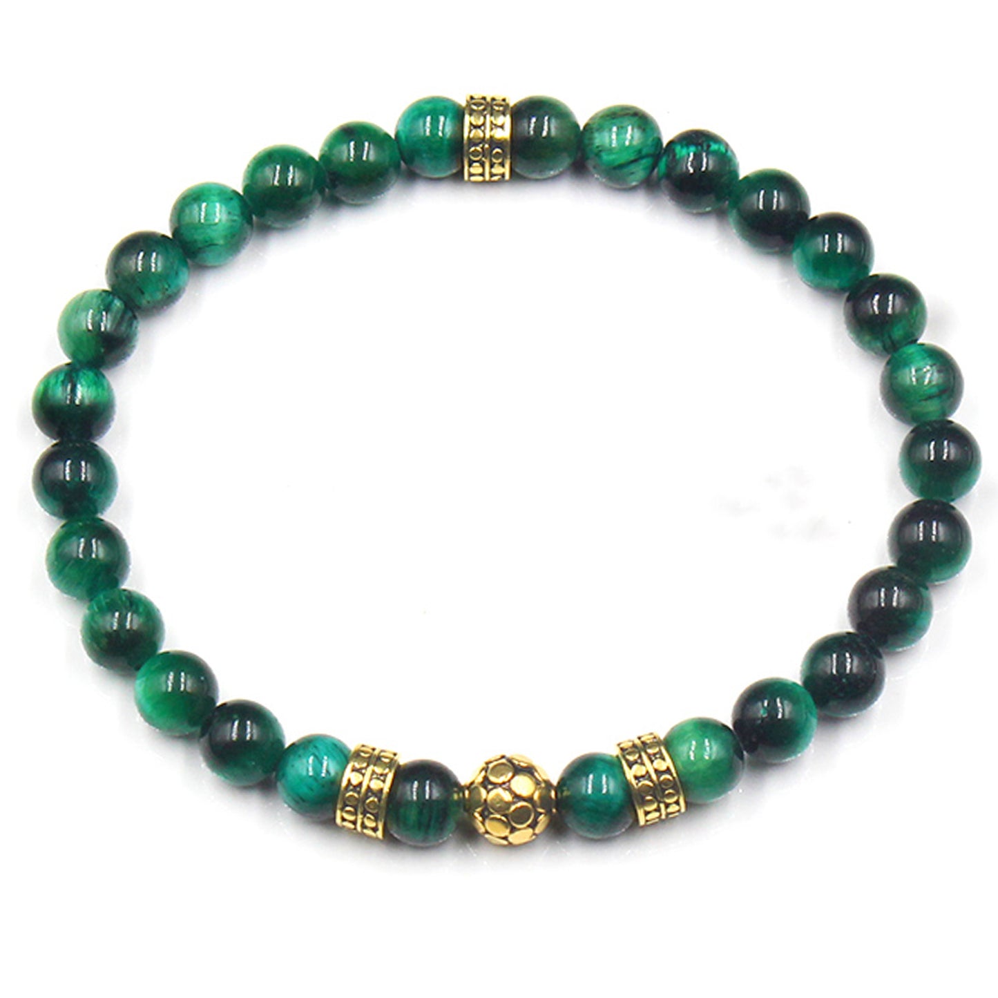 Grünes Tigerauge und Gold