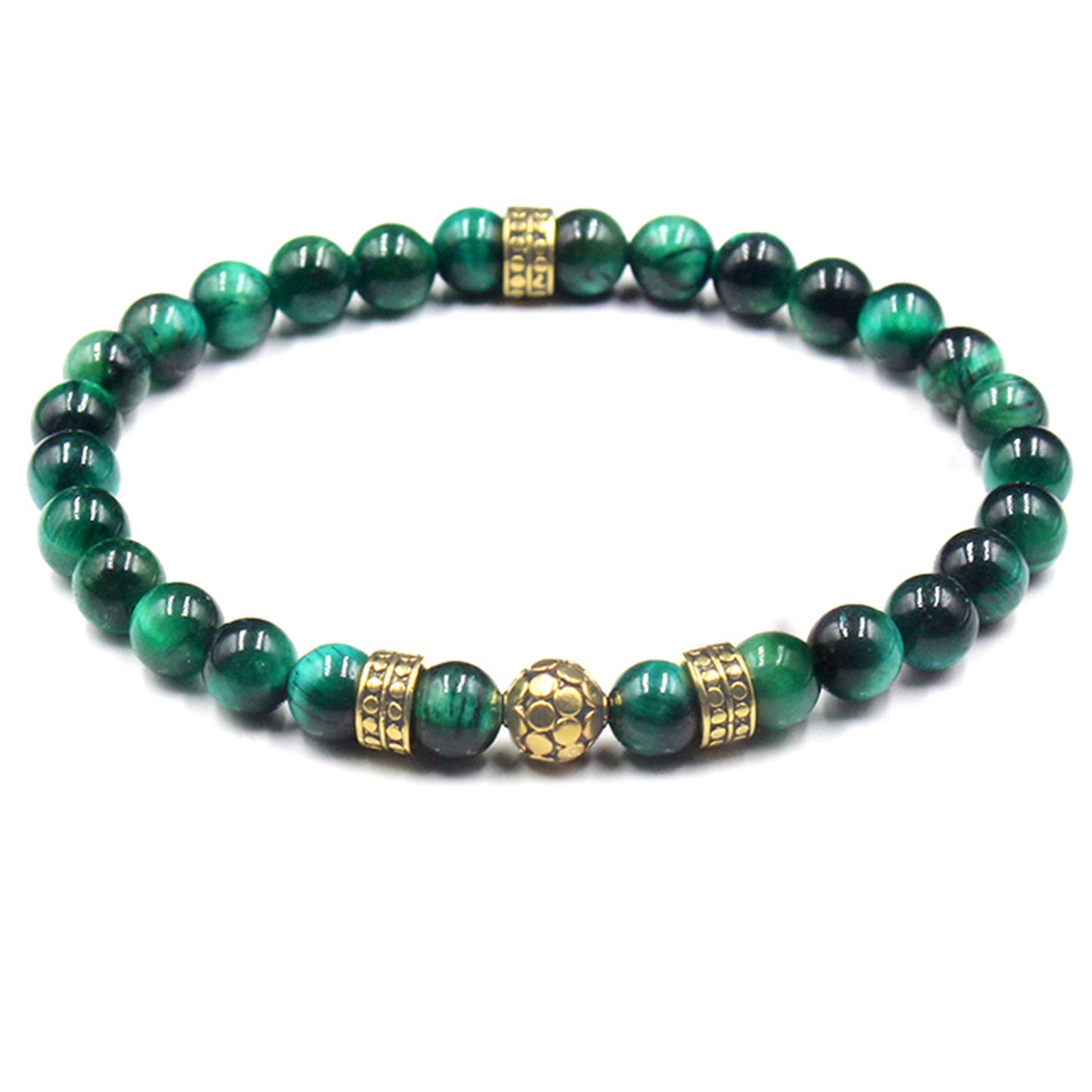 Grünes Tigerauge und Gold
