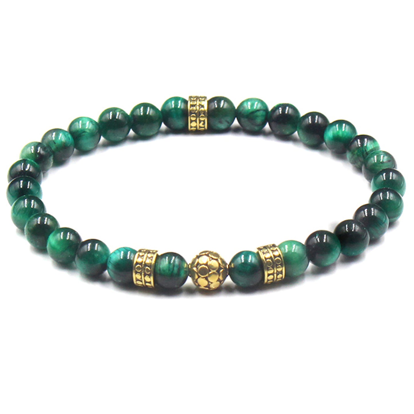 Grünes Tigerauge und Gold