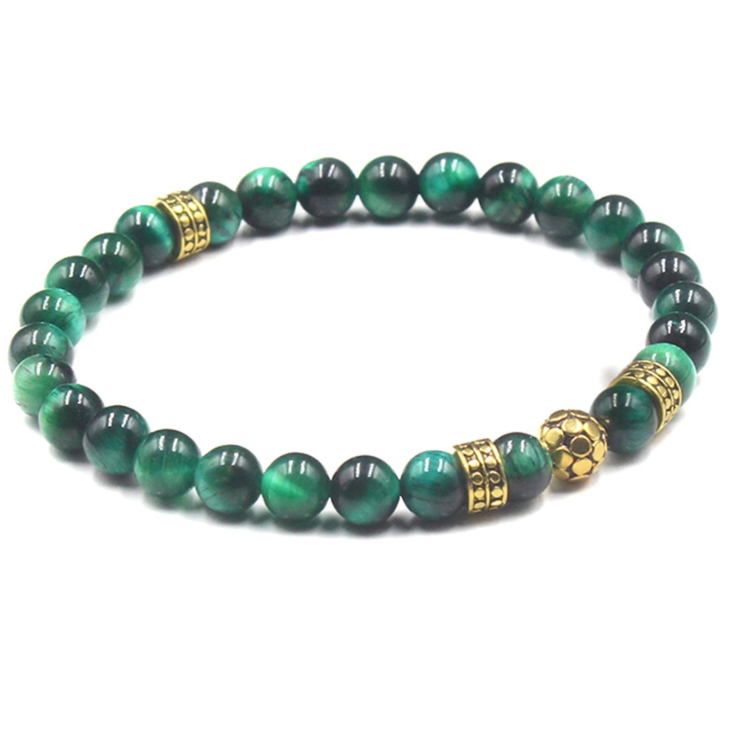 Grünes Tigerauge und Gold
