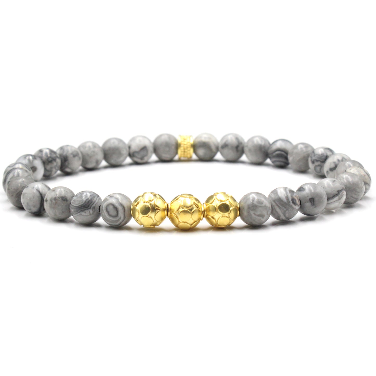Gray Jasper and Gold
