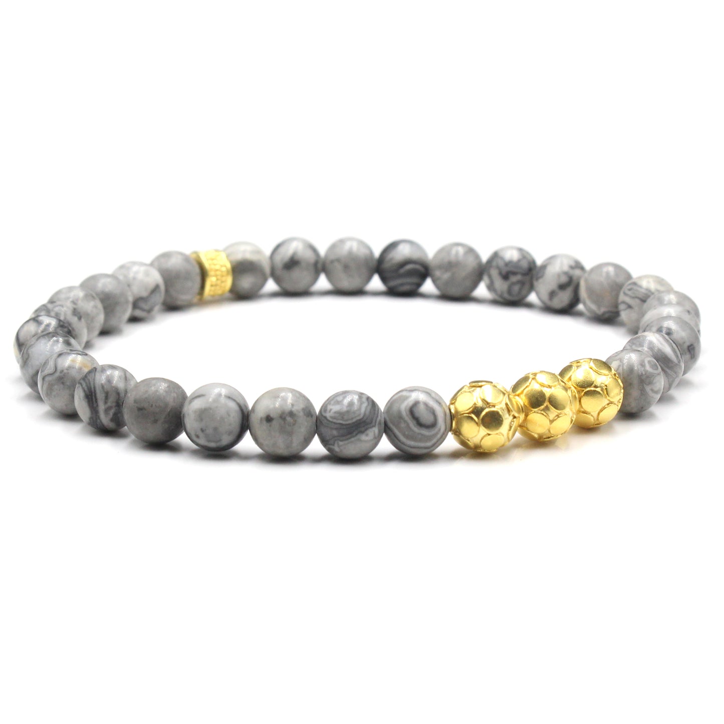 Gray Jasper and Gold