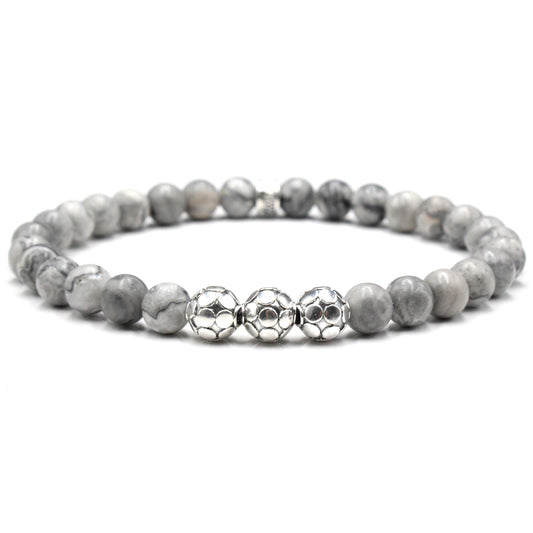Grauer Jaspis und Sterling Silber