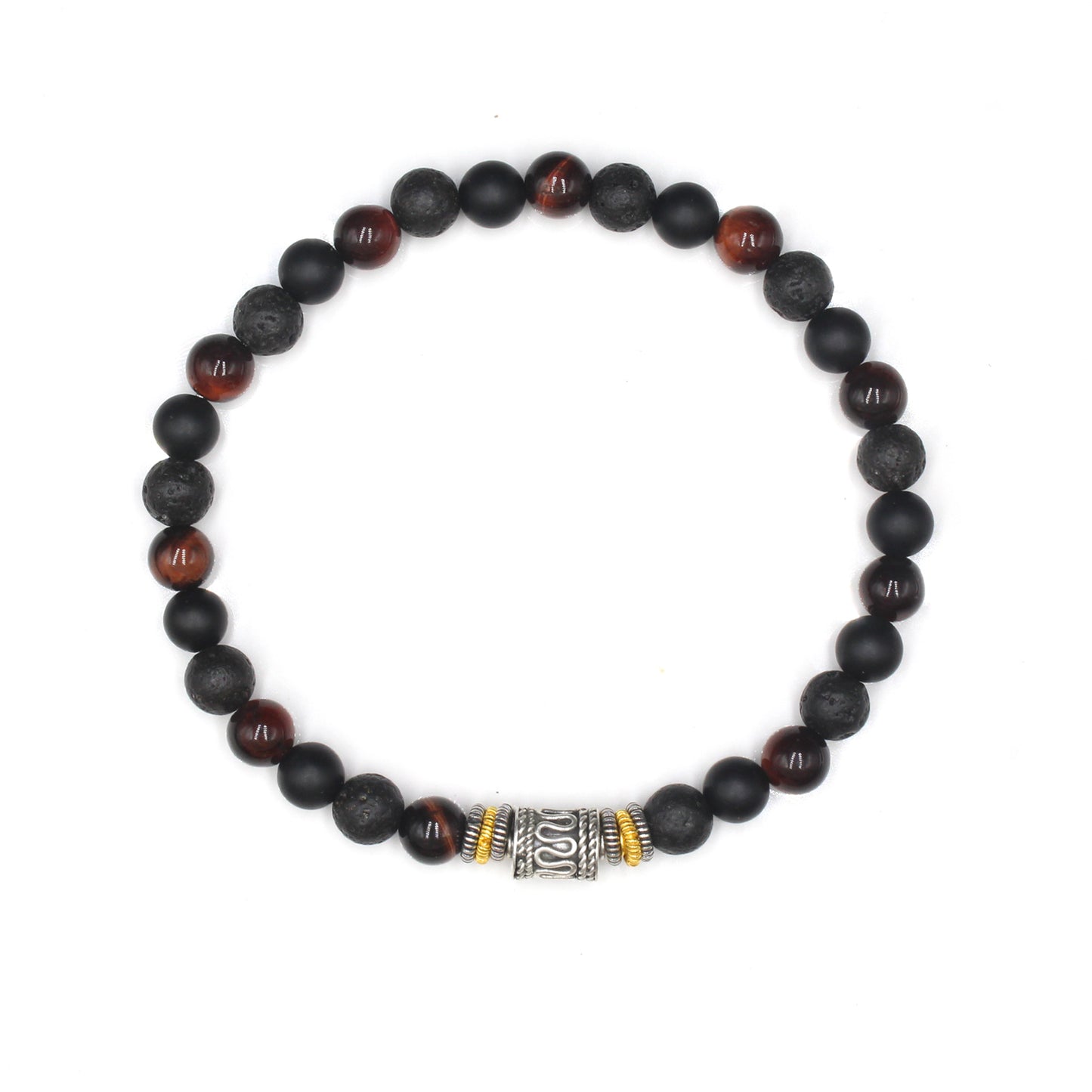 Rotes Tigerauge, Lava und Onyx