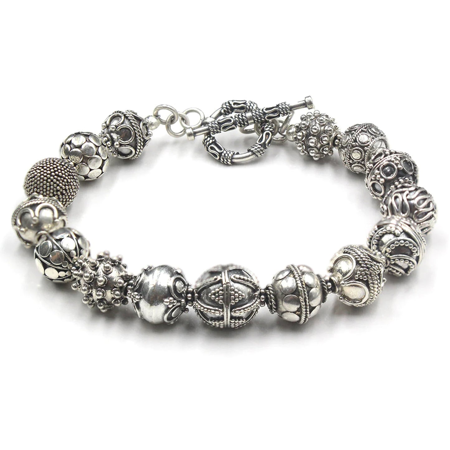 Designer-Perlenarmband aus Sterlingsilber