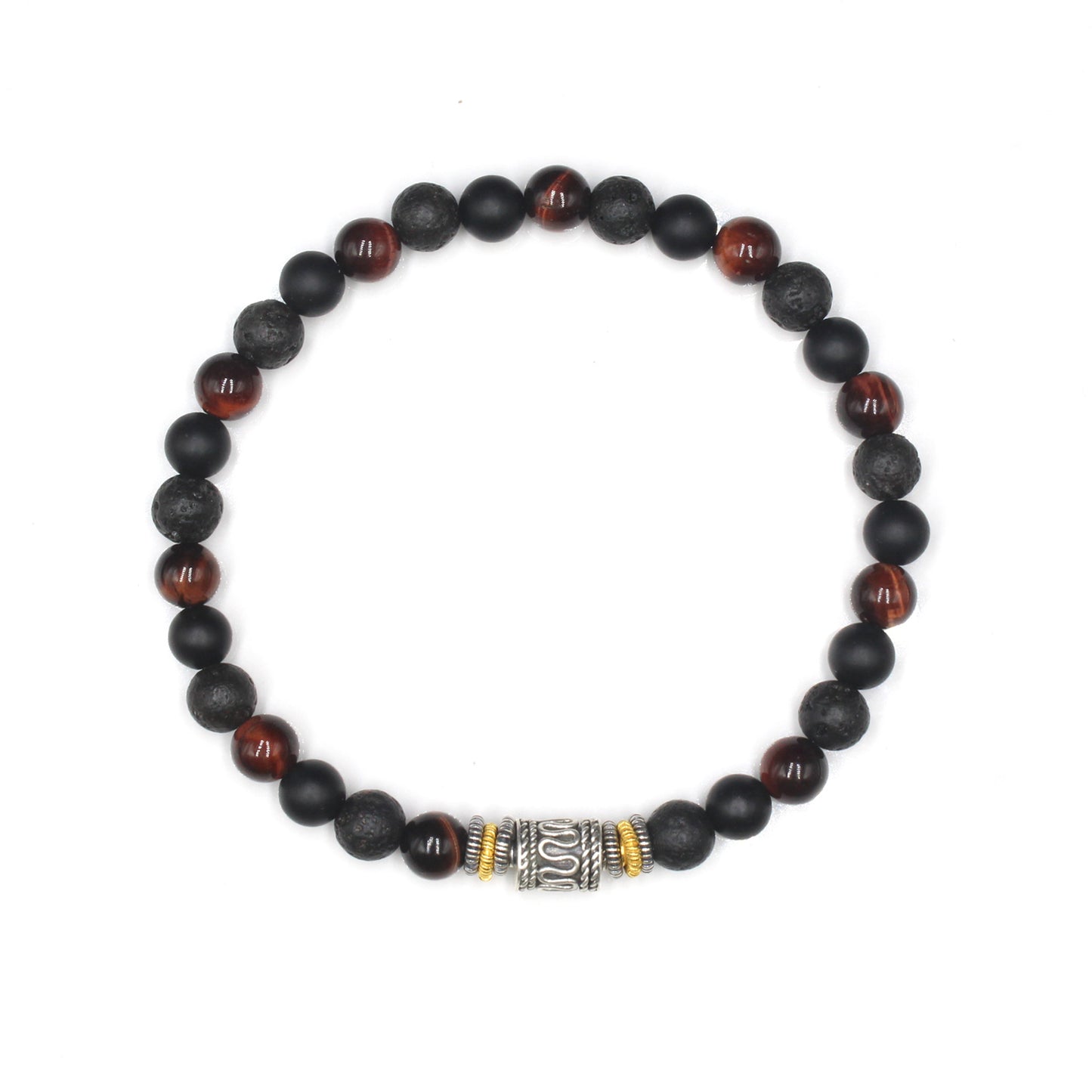 Rotes Tigerauge, Lava und Onyx