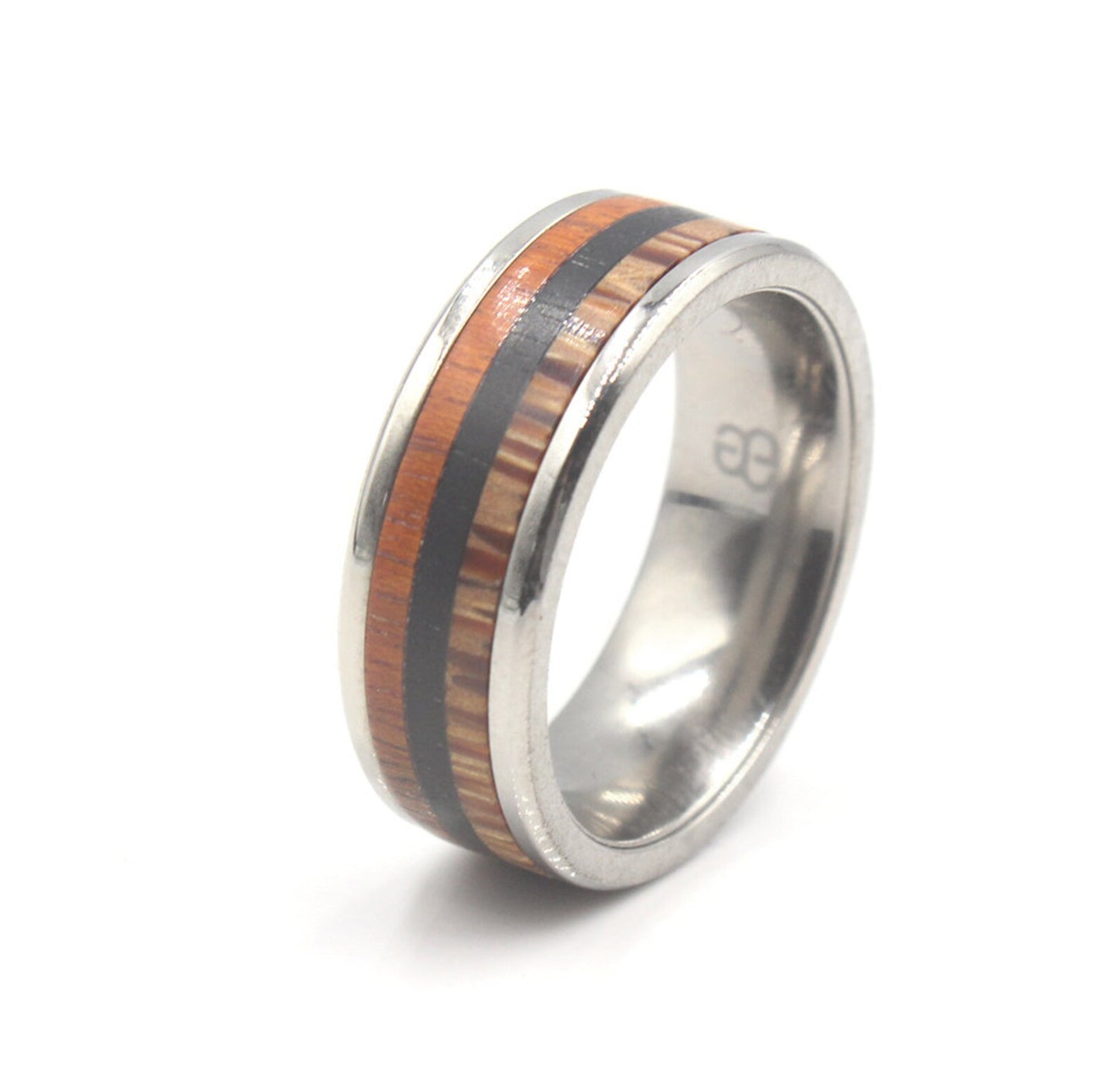 Ring aus Kokosnussholz, Arangholz und Mahagoni