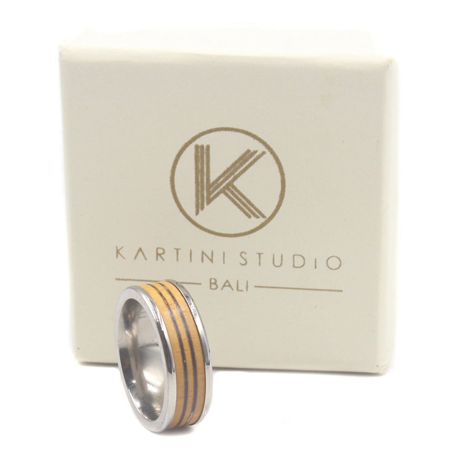 Ring aus Jackfrucht und Merbauholz