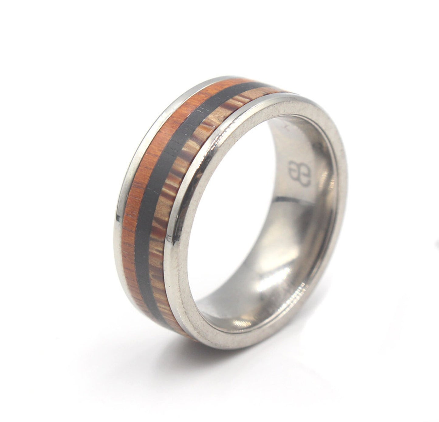 Ring aus Kokosnussholz, Arangholz und Mahagoni