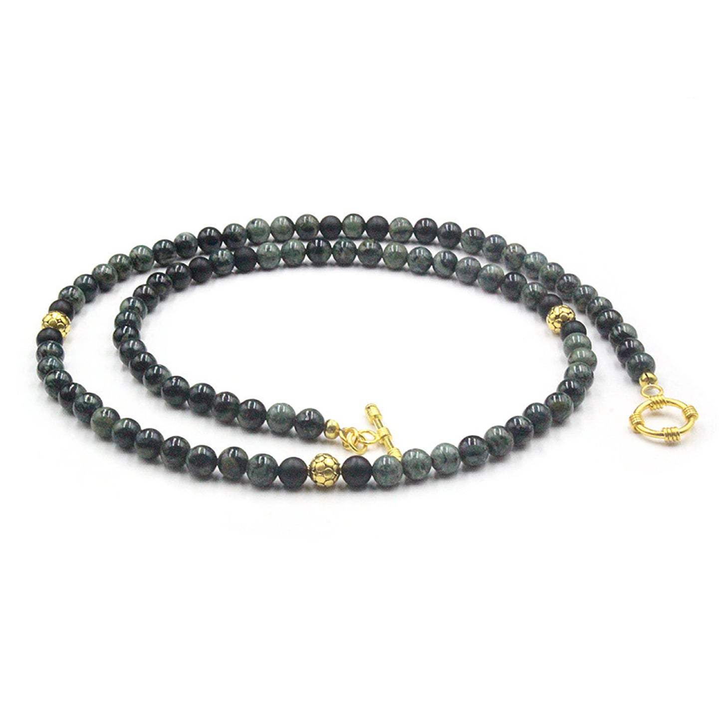 Jade and 22K Gold Vermeil