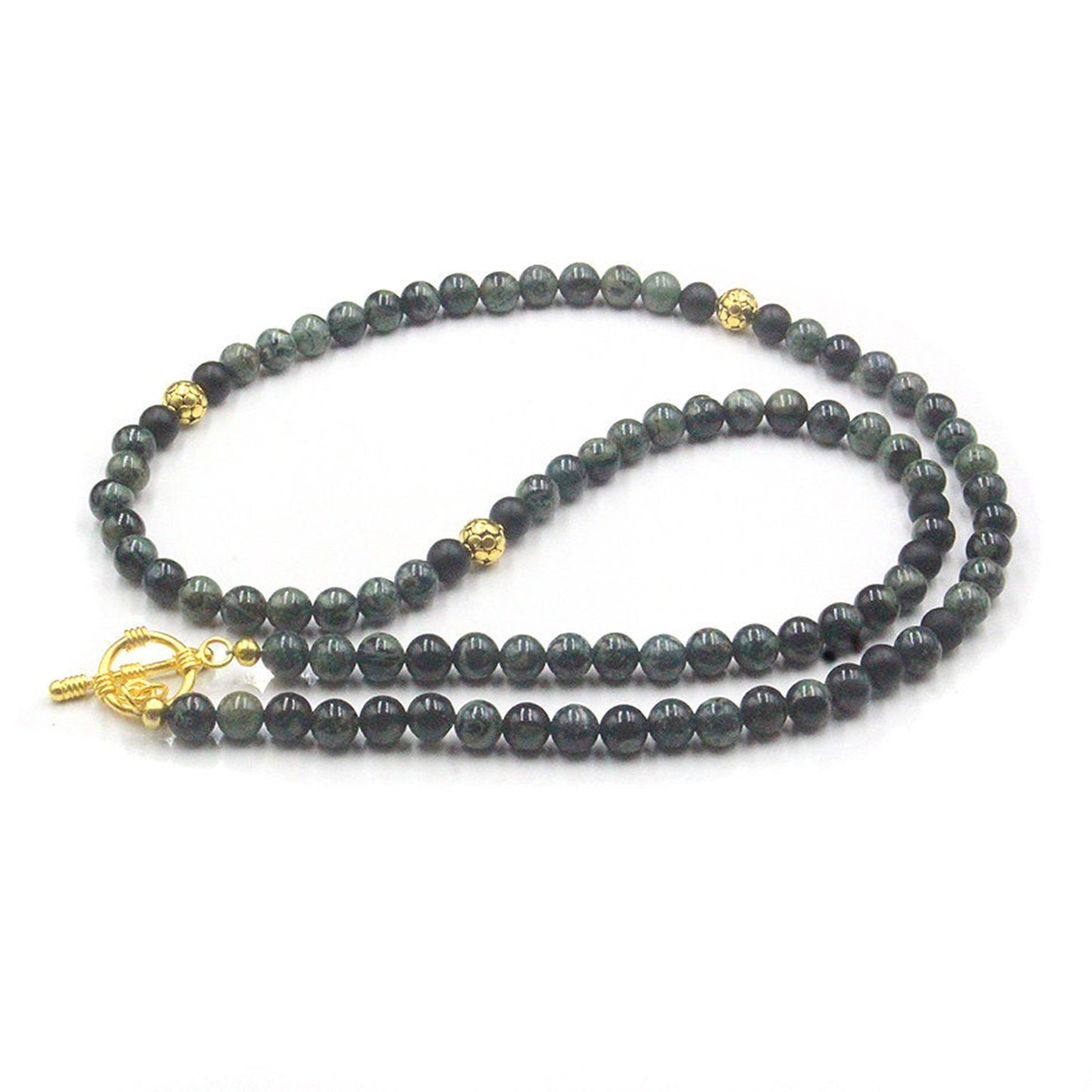 Jade and 22K Gold Vermeil