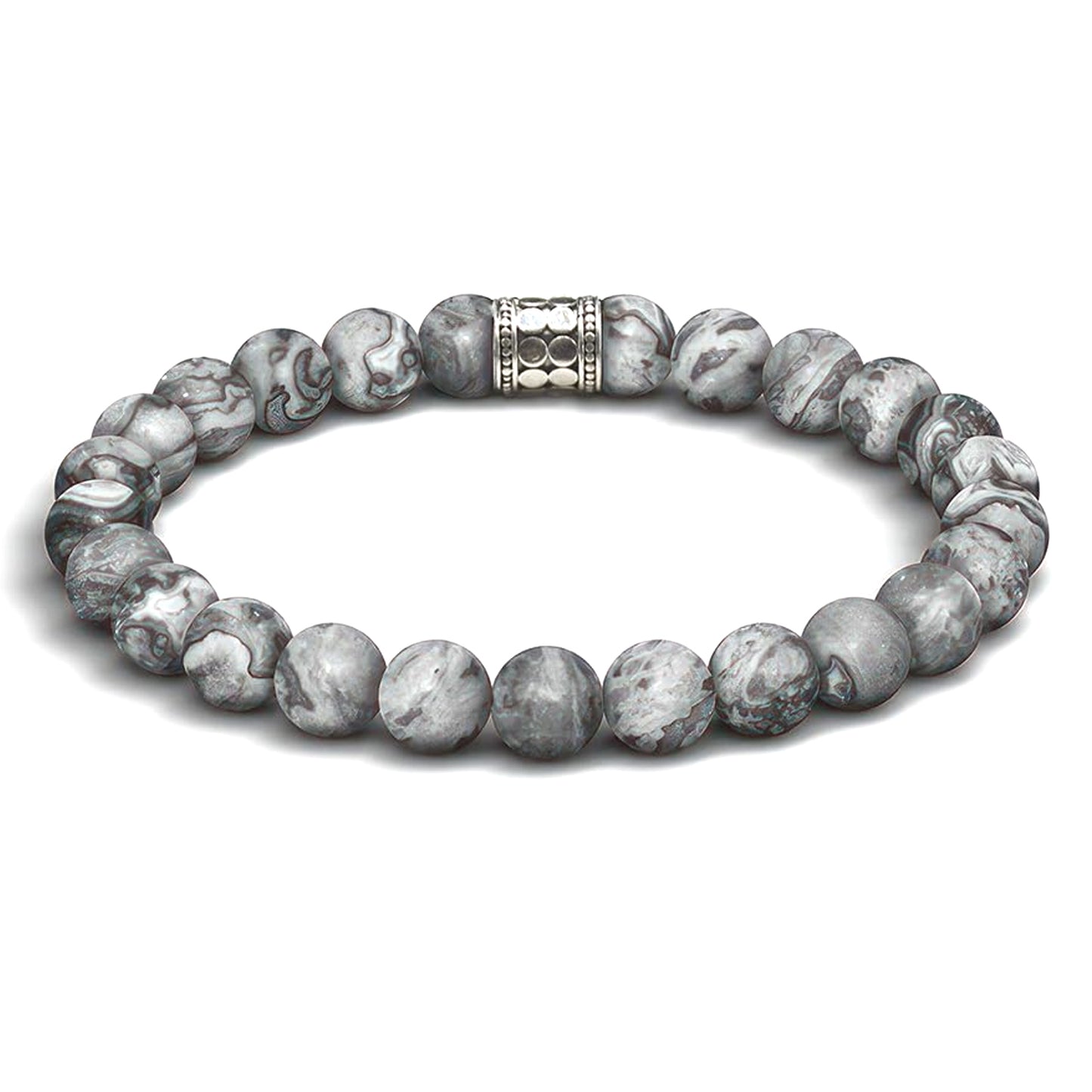 Grauer Jaspis und Sterlingsilber