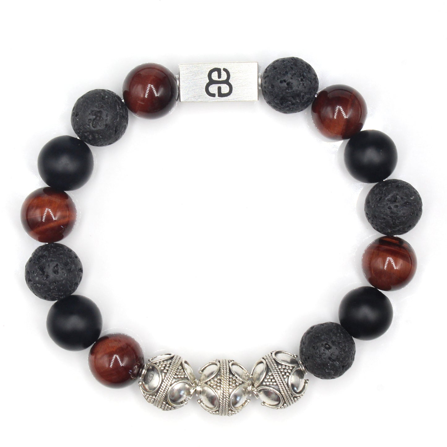 Onyx, Lava und rotes Tigerauge