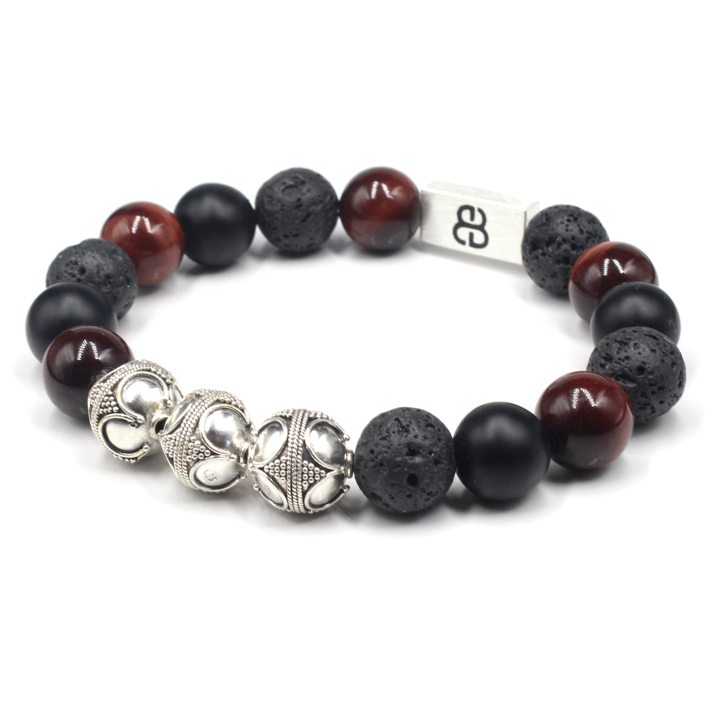 Onyx, Lava und rotes Tigerauge