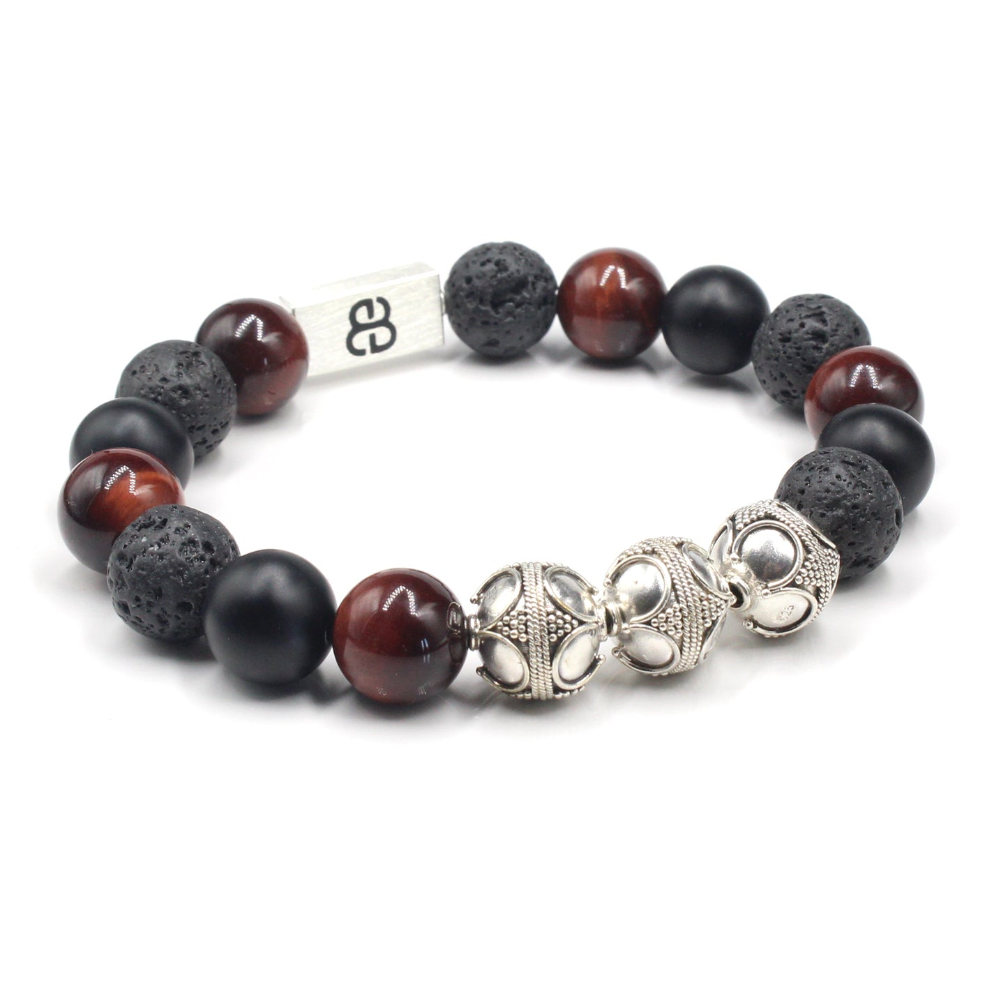 Onyx, Lava und rotes Tigerauge