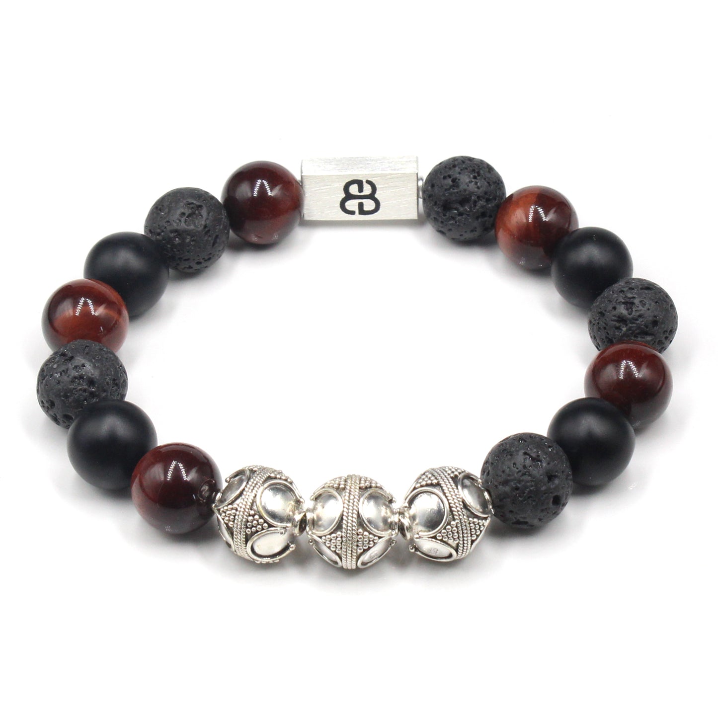 Onyx, Lava und rotes Tigerauge