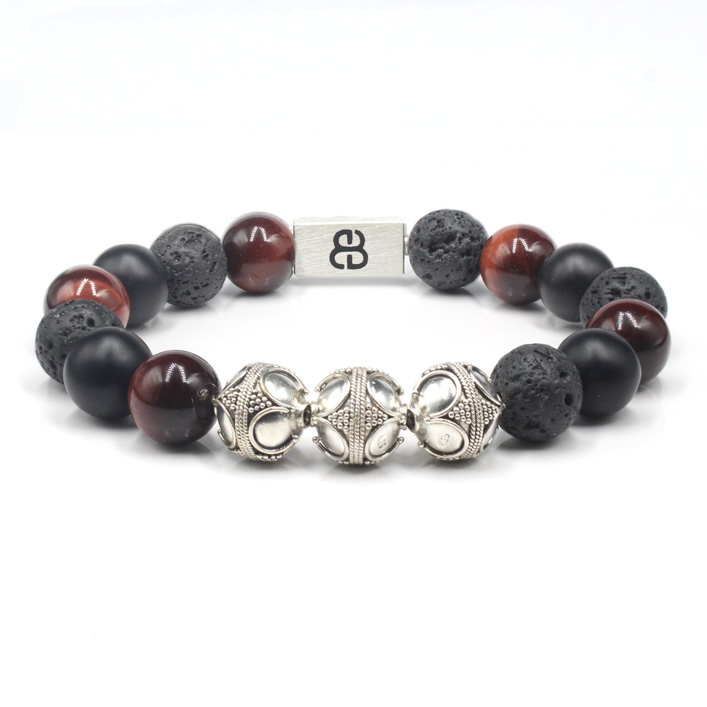 Onyx, Lava und rotes Tigerauge