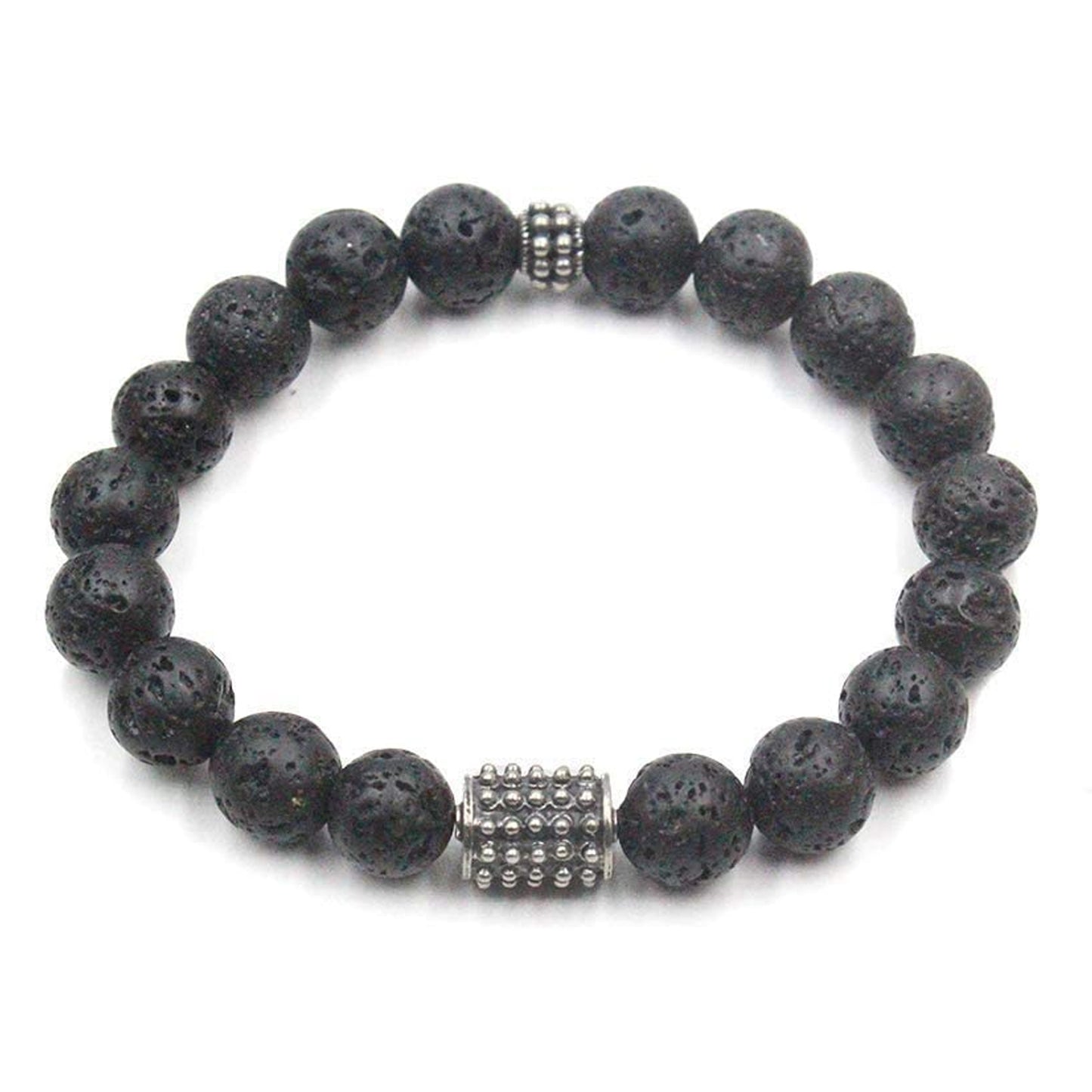 Volcanic Lava and Sterling Silver