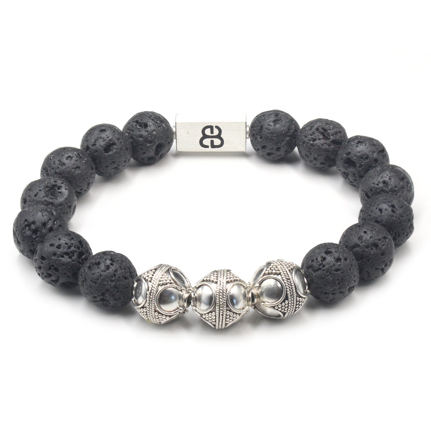 Lava stone and Sterling Silver