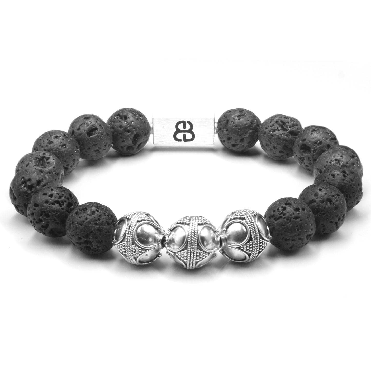 Lava stone and Sterling Silver