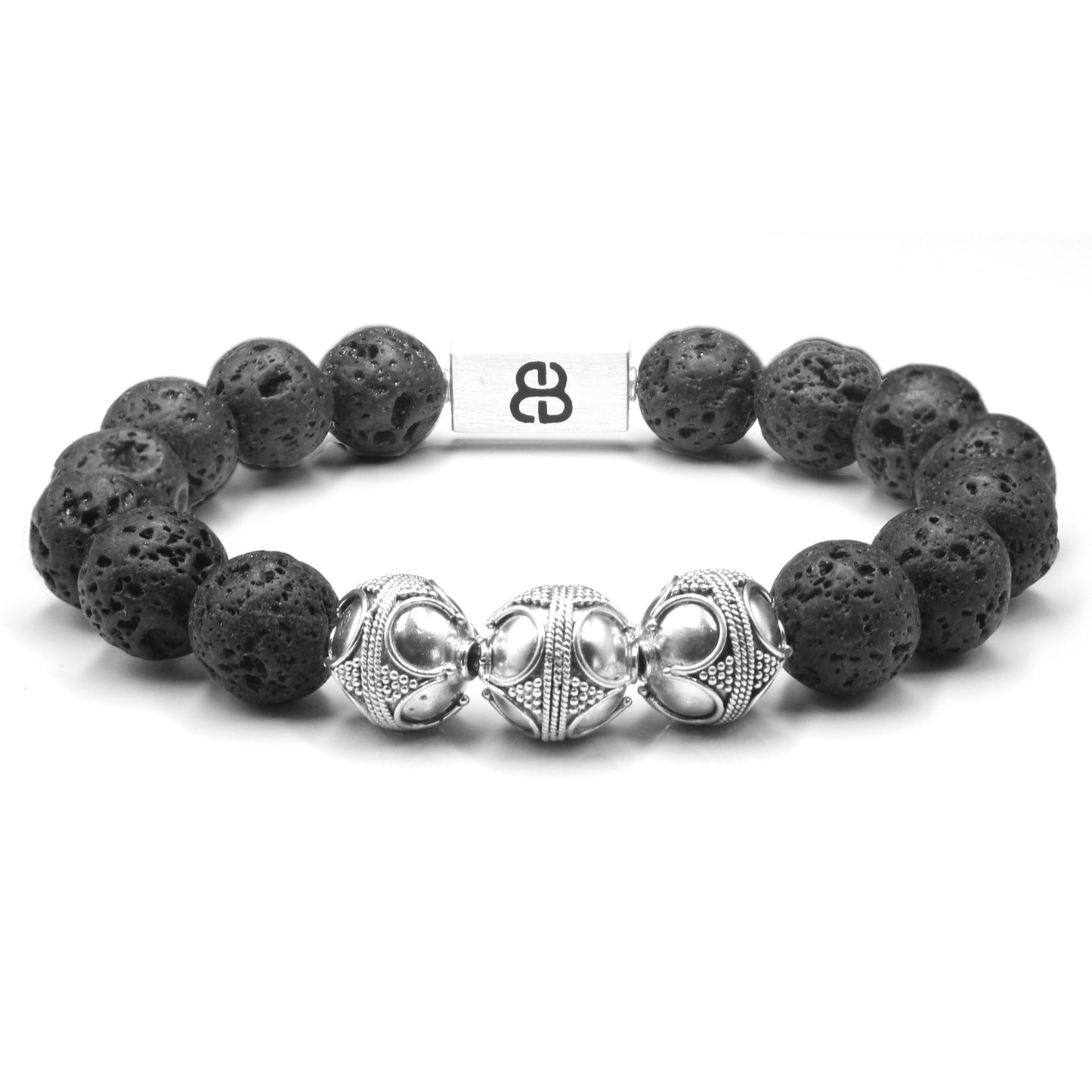 Lava stone and Sterling Silver