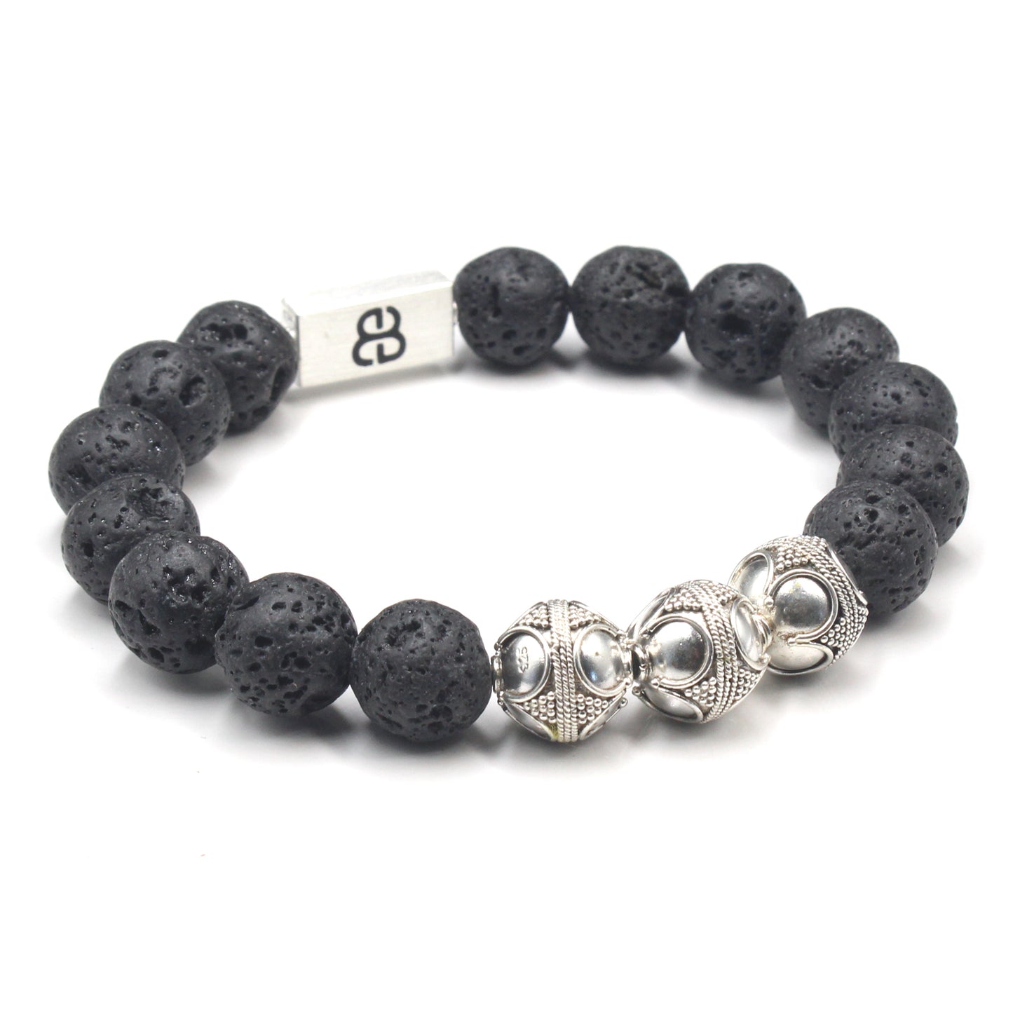 Lava stone and Sterling Silver