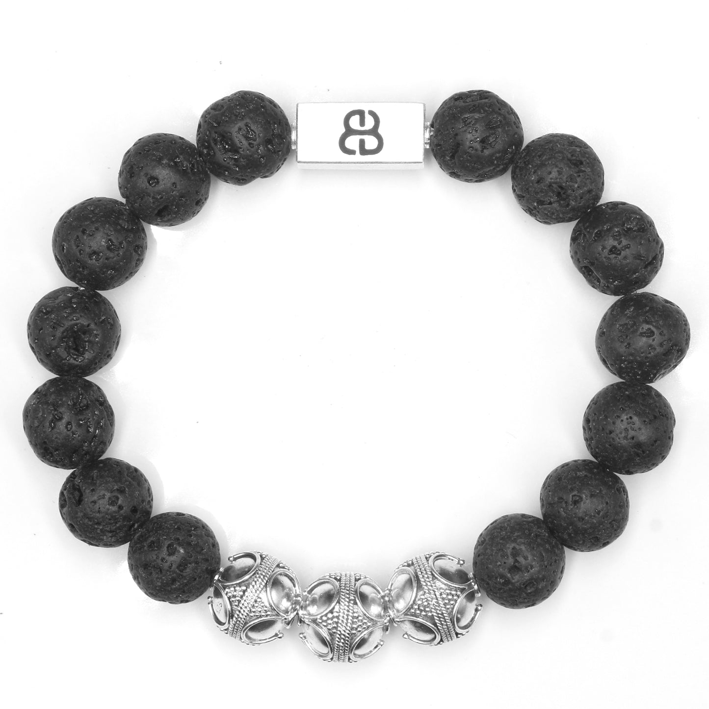 Lava stone and Sterling Silver