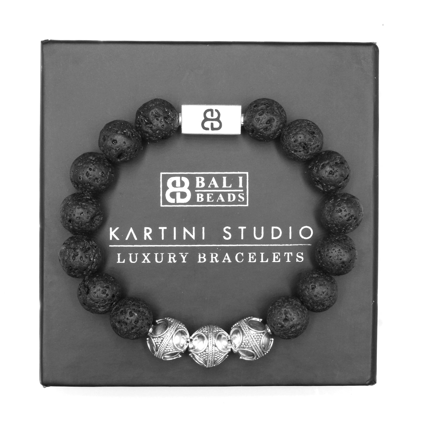 Lava stone and Sterling Silver